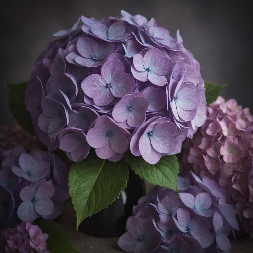 Romantic Purple Hydrangea Bouquet